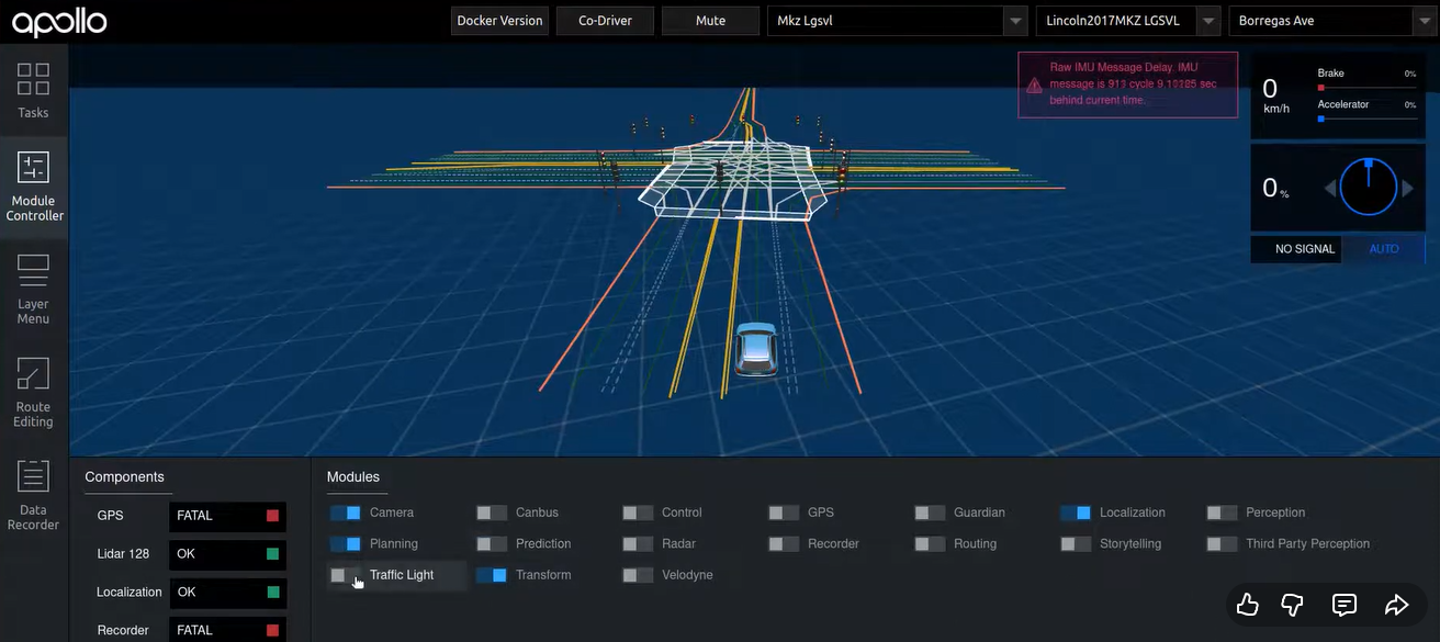 Apollo autonomous driving platform visualization